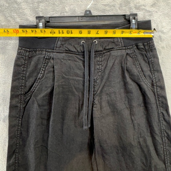 Athleta Reverie Black Linen Pants Womens Size 6 Lagenlook Loose Relaxed Casual - Picture 4 of 16